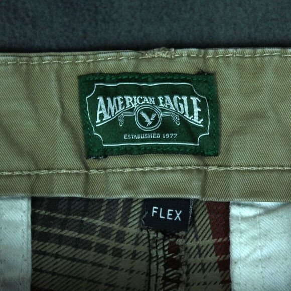 American Eagle Pants Mens 32x31 Khaki Flex Athletic Fit Casual Chino Stretch - Picture 2 of 13